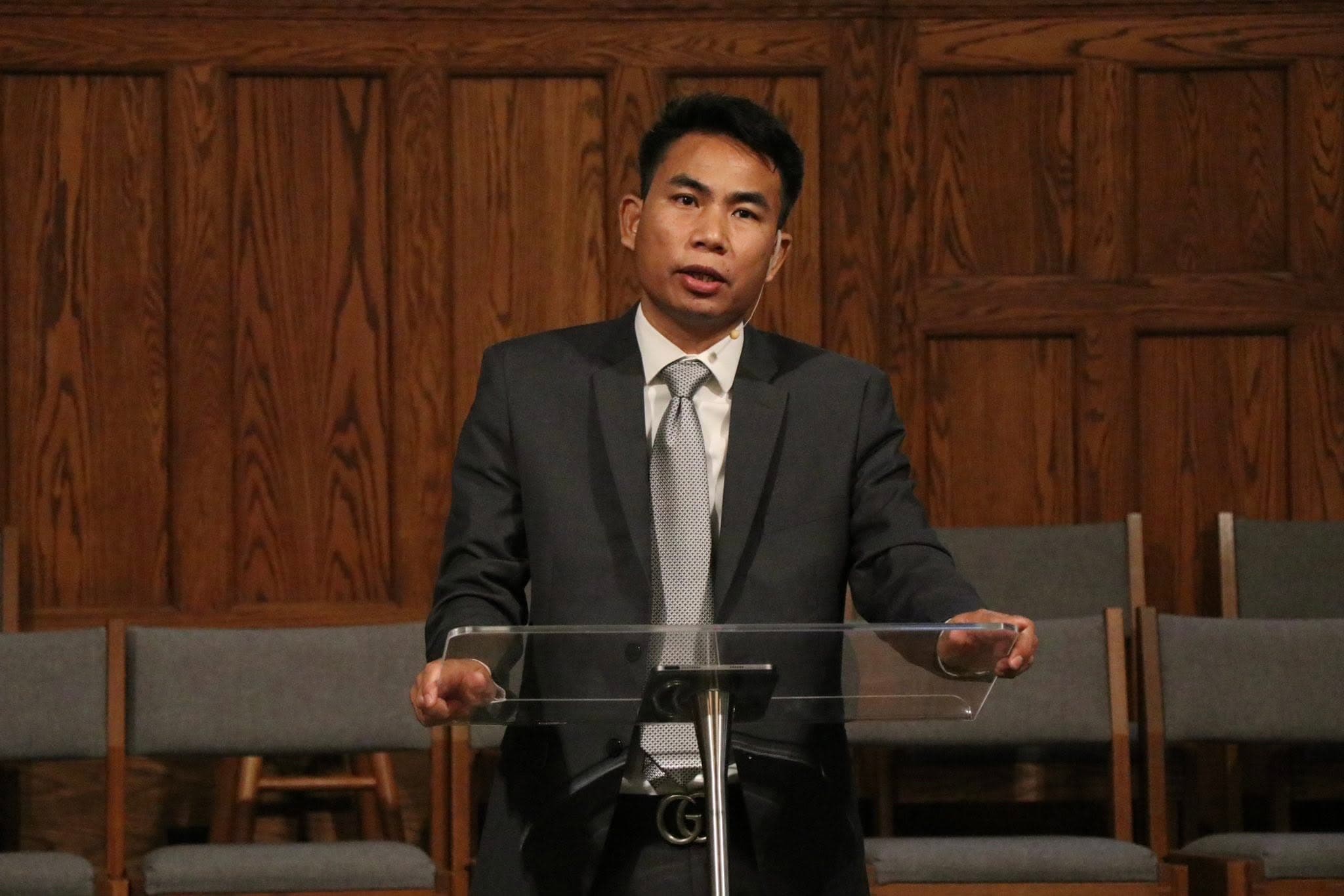 The Word of God being preached at Zomi Christian Church